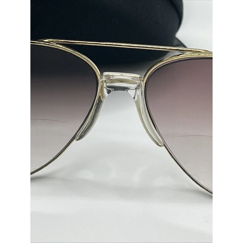 Personal‎ Optics Sunglasses Taiwan Eyeglass Frames Gold Brown Aviator with Case